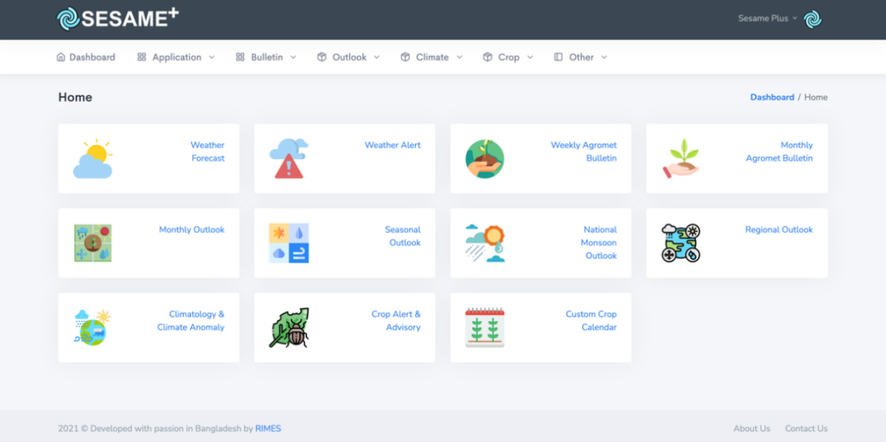 SESAME dashboard