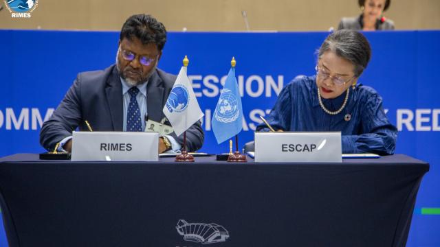 ESCAP and RIMES Sign Memorandum of Understanding to Strengthen Regional Disaster Risk Reduction Cooperation